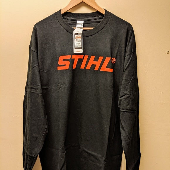STIHL Chest Logo Black Long Sleeve T-shirt - Picture 1 of 5